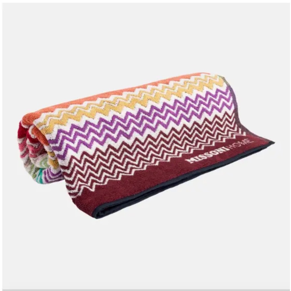 MISSONI HOME Rufus Terry Beach Towel Zigzag 63" x 35.5" NEW Made in Portugal